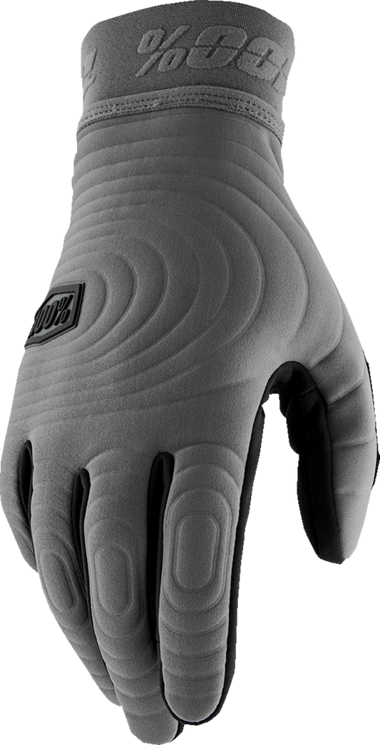 100% Brisker Xtreme Gloves - Charcoal - Small 10030-00006