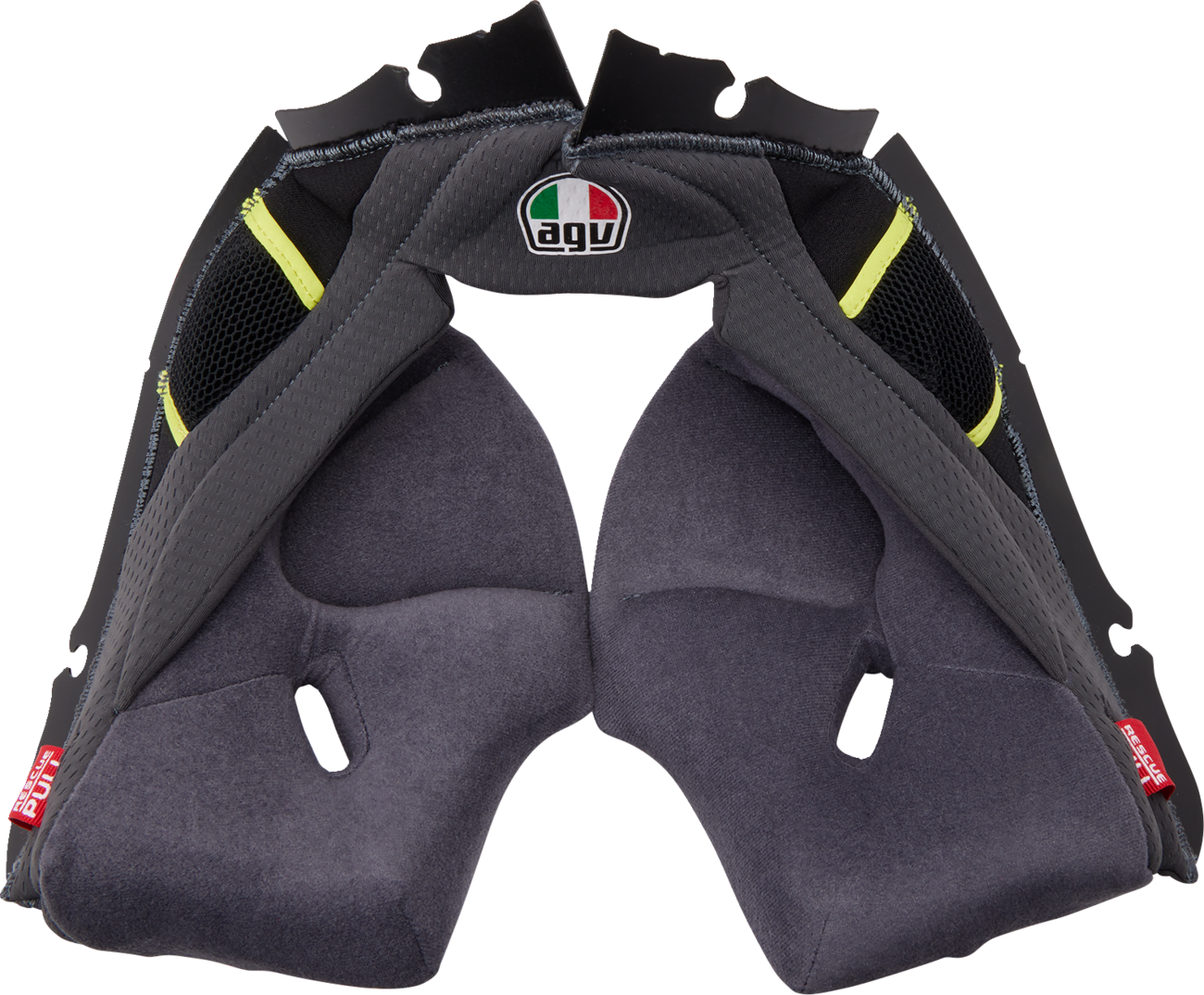 AGV Pista GP RR Cheek Pads - Gray/Yellow - XL 2018500056499XL