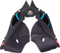 AGV Pista GP RR Cheek Pads - Gray/Cyan - 2XL 201850005623G2X