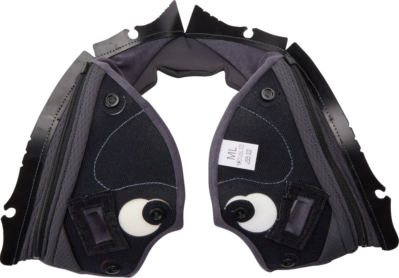 AGV Pista GP RR Cheek Pads - Gray/Cyan - 2XL 201850005623G2X