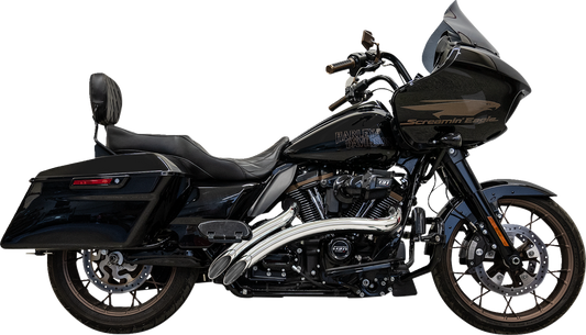 BASSANI XHAUST Sweeper Radial Exhaust System with Heat Shields - Chrome 1F21F
