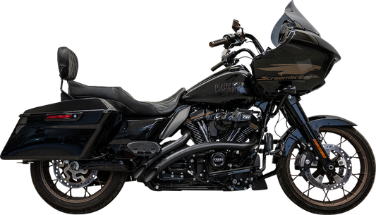 BASSANI XHAUST Sweeper Radial Exhaust System with Heat Shields - Black 1F21FB