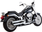 VANCE & HINES Twin Slash 3" Slip-On Mufflers - Chrome 16844