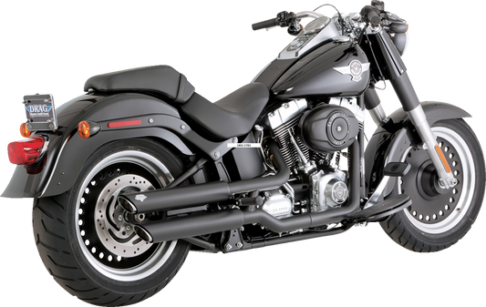 VANCE & HINES Twin Slash 3" Slip-On Mufflers - Black 46844