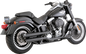 VANCE & HINES Twin Slash 3" Slip-On Mufflers - Black 46844