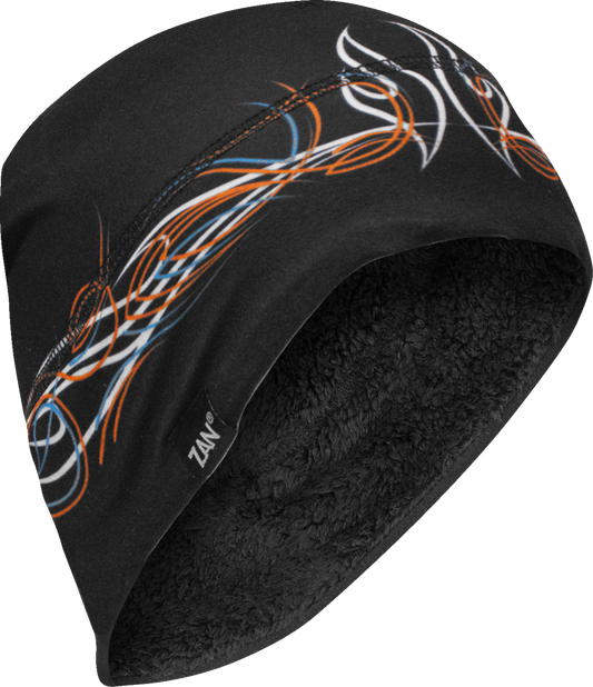 ZAN HEADGEAR SportFlex® Helmet Liner with High Pile Fleece Lining - Pinstripe Flame, Part Number WHLH426