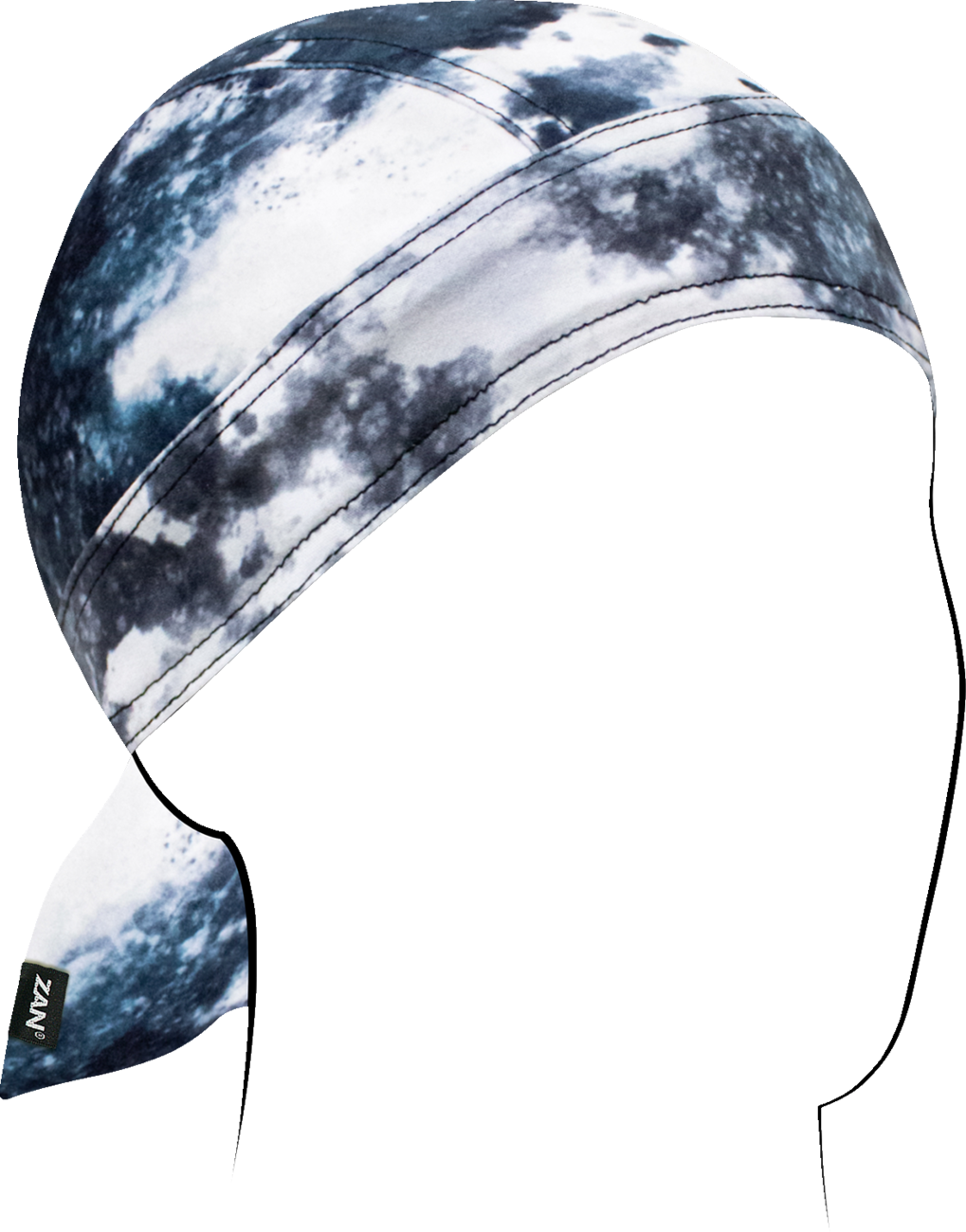 ZAN HEADGEAR Flydanna® SportFlex® Tie Dye Black/White ZL153 – Soft, Comfortable Head Cover with UV Protection