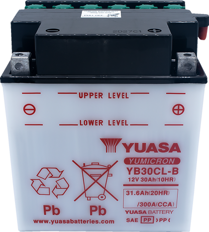 YUASA YUAM2230CTWN YB30CL-B Lead-Acid Battery - Shipped Dry with Powerful Performance