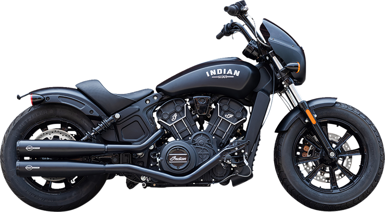 S&S CYCLE Grand National Slip-On Mufflers - Black - Race Only 4110-266-R