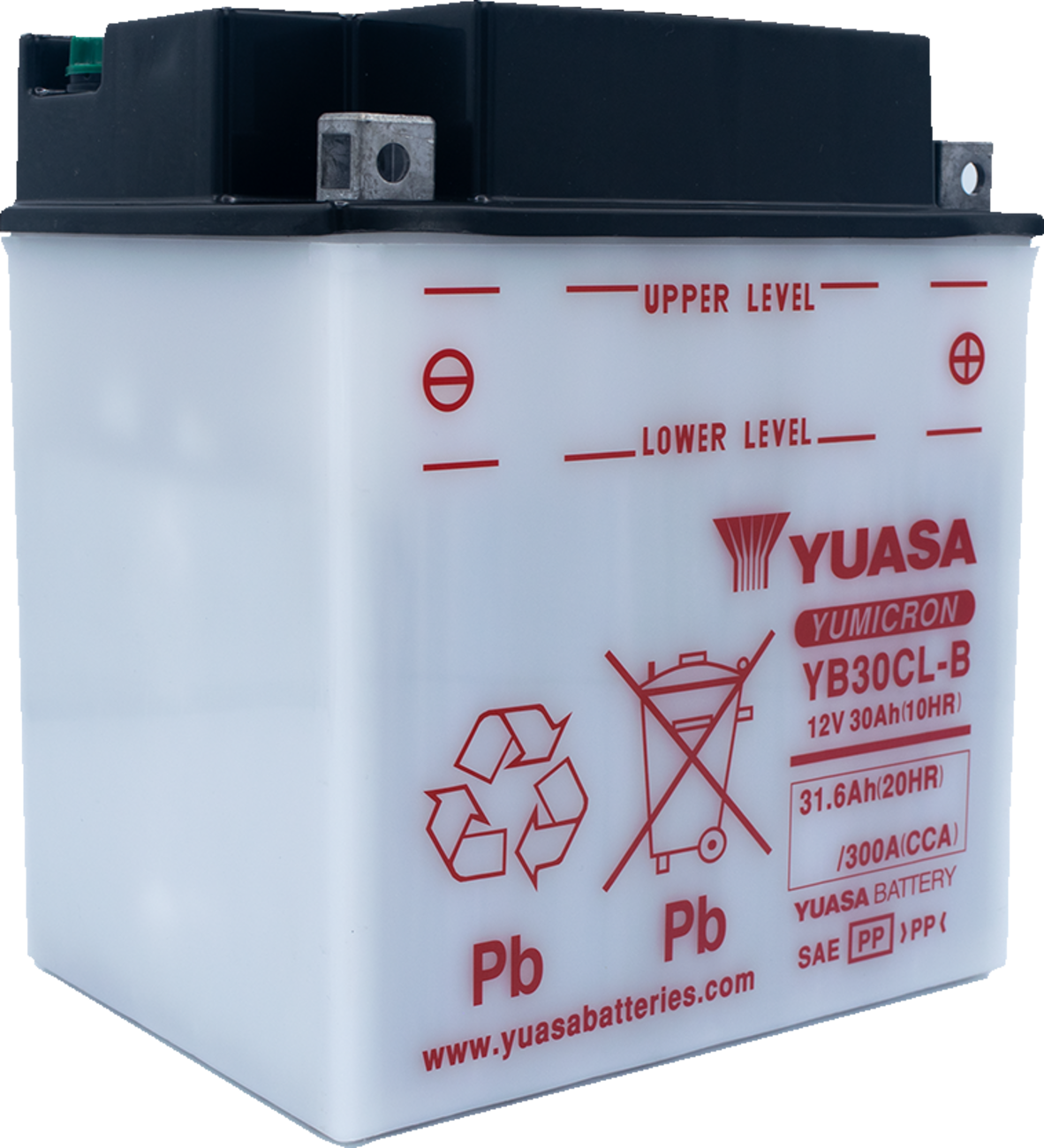 YUASA YUAM2230CTWN YB30CL-B Lead-Acid Battery - Shipped Dry with Powerful Performance