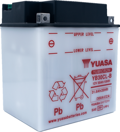 YUASA YUAM2230CTWN YB30CL-B Lead-Acid Battery - Shipped Dry with Powerful Performance
