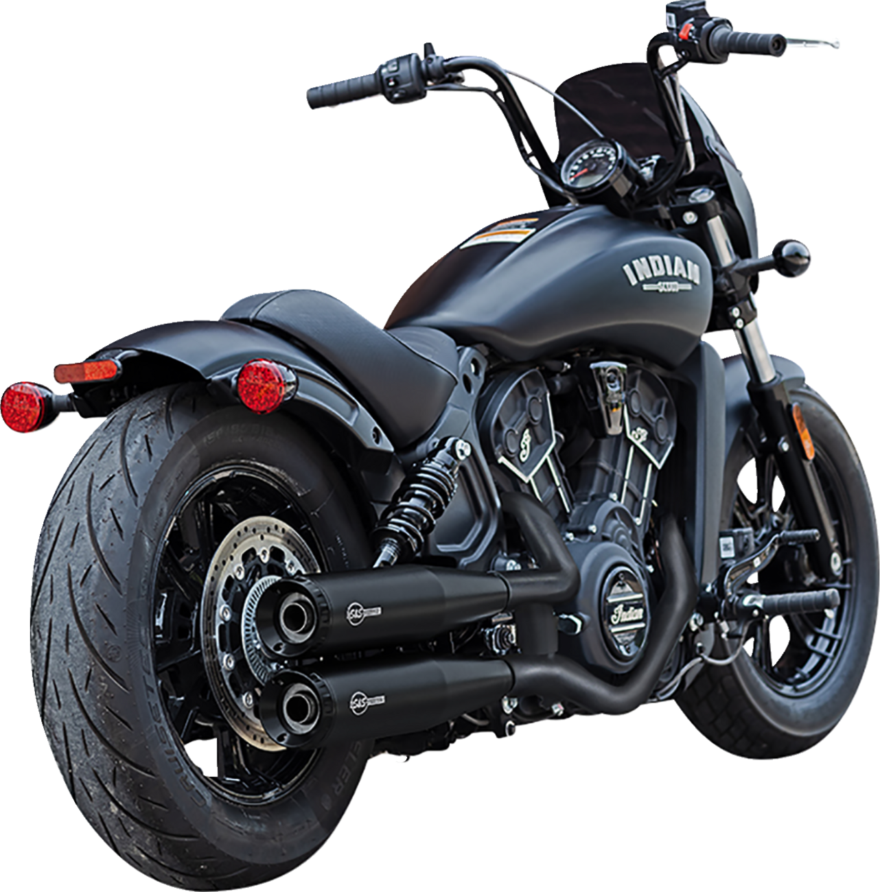 S&S CYCLE Grand National Slip-On Mufflers - Black - Race Only 4110-266-R