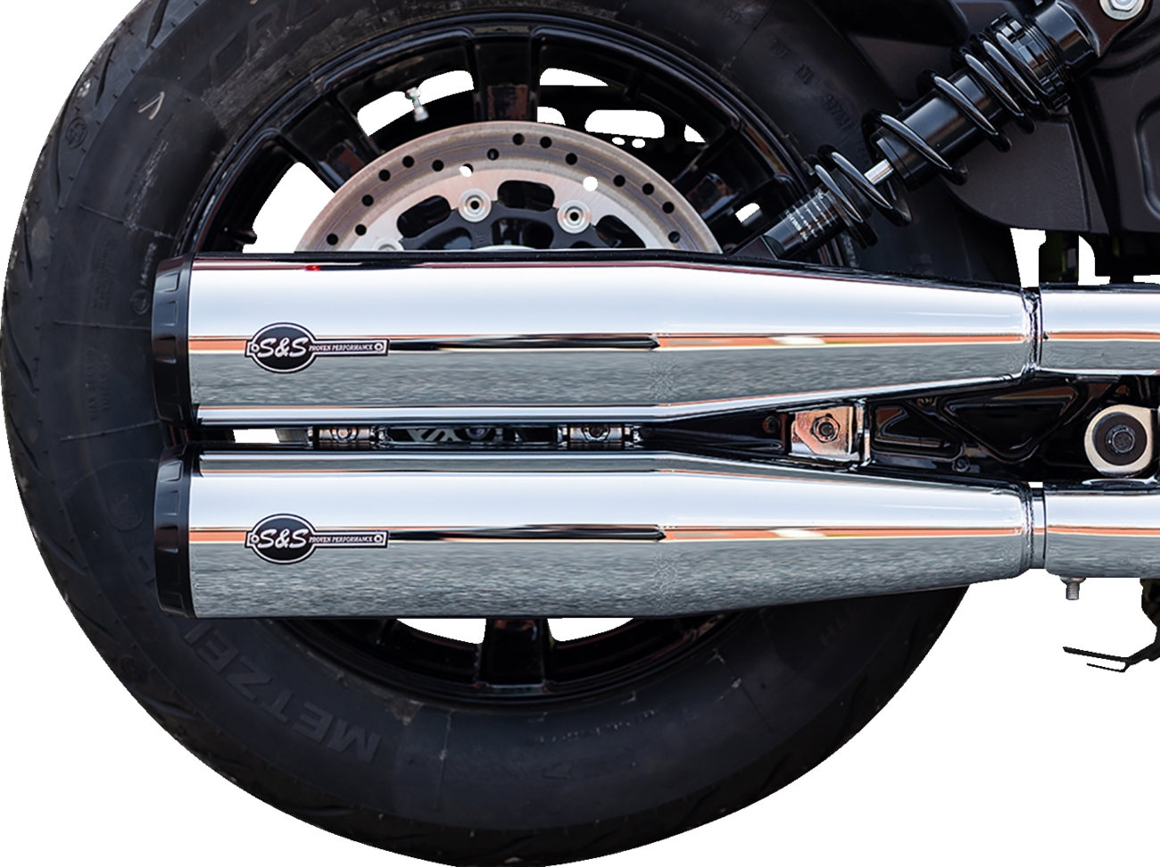S&S CYCLE Grand National Slip-On Mufflers - Chrome - 50-State 4110-156
