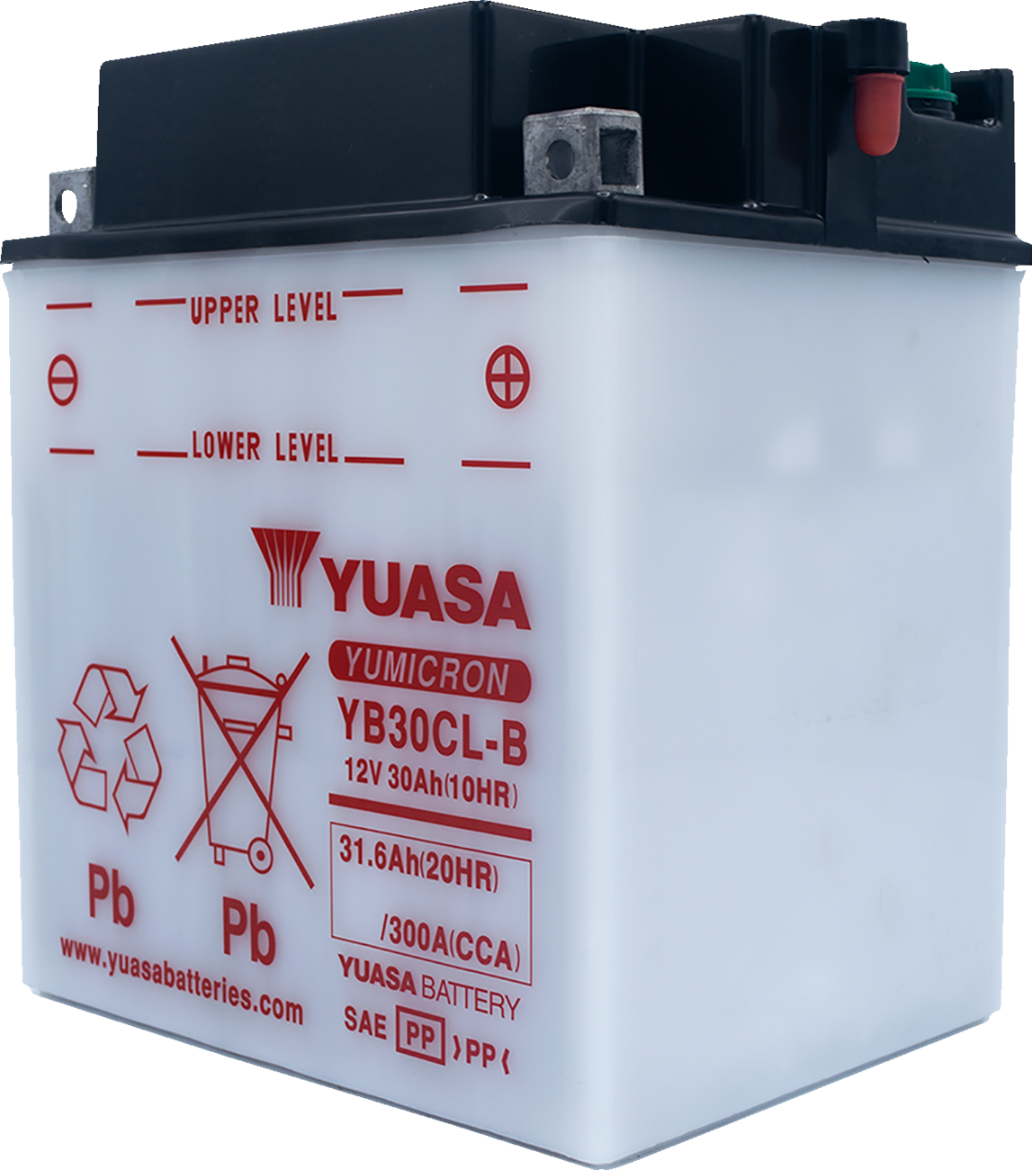 YUASA YUAM2230CTWN YB30CL-B Lead-Acid Battery - Shipped Dry with Powerful Performance