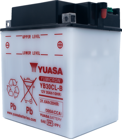 YUASA YUAM2230CTWN YB30CL-B Lead-Acid Battery - Shipped Dry with Powerful Performance