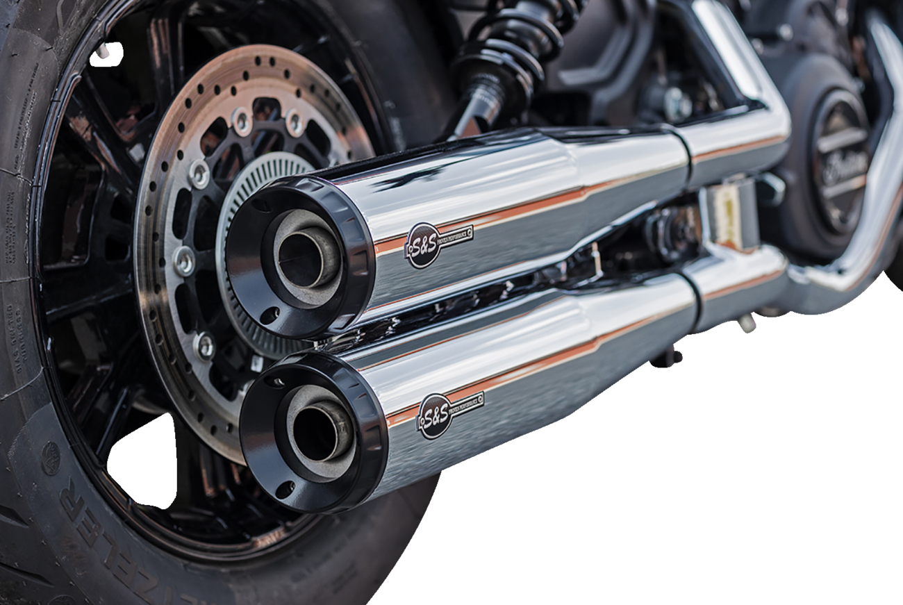 S&S CYCLE Grand National Slip-On Mufflers - Chrome - 50-State 4110-156