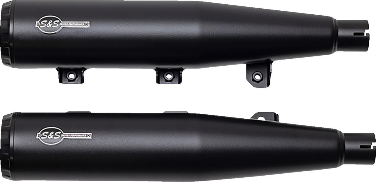 S&S CYCLE Grand National Slip-On Mufflers - Black - Race Only 4110-266-R