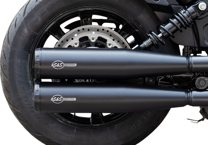 S&S CYCLE Grand National Slip-On Mufflers - Black - Race Only 4110-266-R
