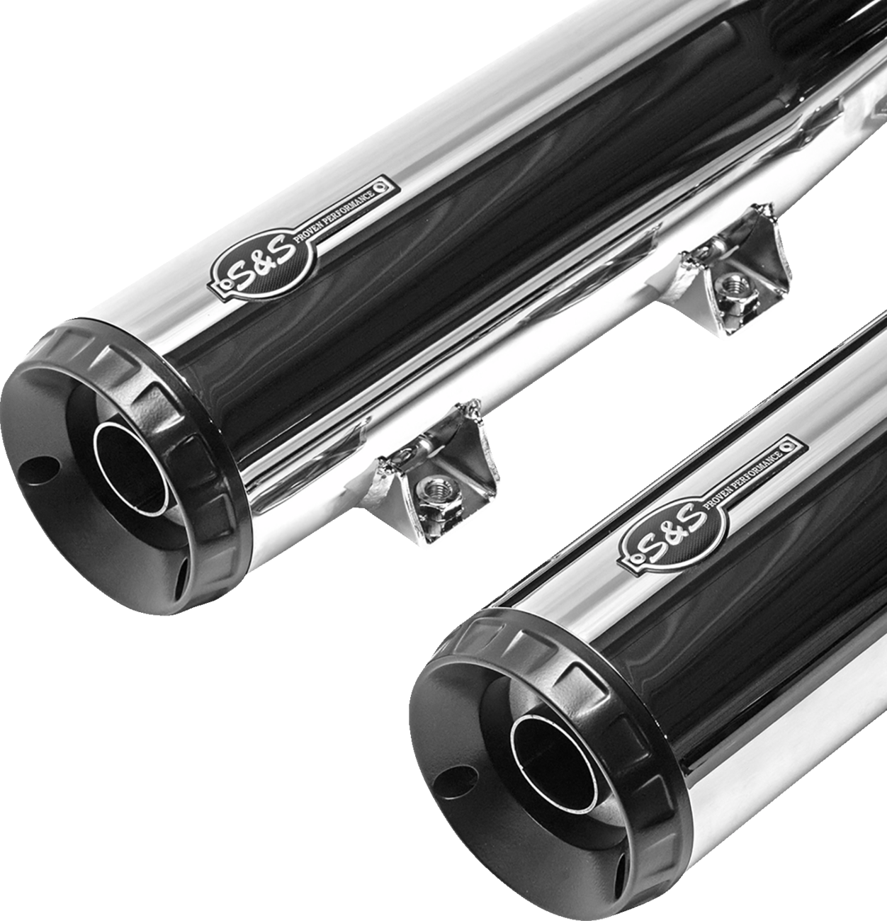 S&S CYCLE Grand National Slip-On Mufflers - Chrome - Race Only 4110-156-R