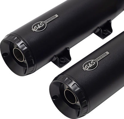 S&S CYCLE Grand National Slip-On Mufflers - Black - 50-State 4110-266