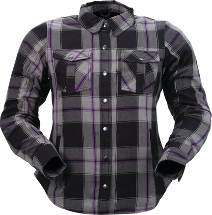Z1R Women's Ashwood Flannel - Purple - XL 3041-0680