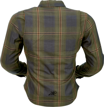 Z1R Women's Ashwood Flannel - Olive - Medium 3041-0686