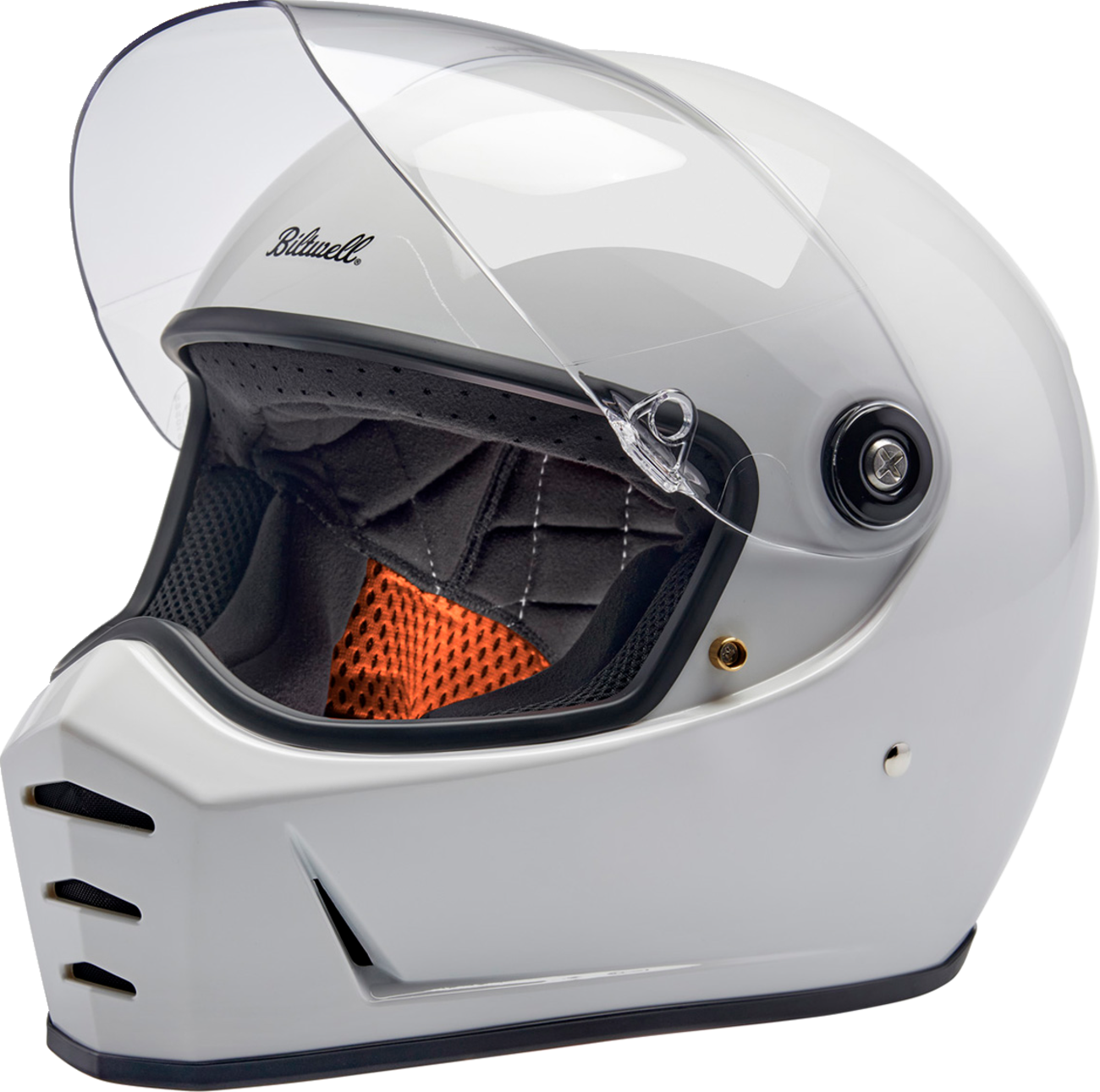 BILTWELL Lane Splitter Helmet - Gloss White - Small 1004-104-502