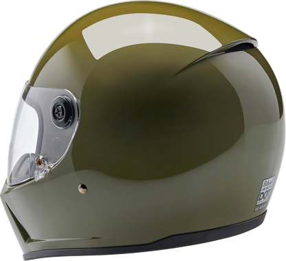 BILTWELL Lane Splitter Helmet - Gloss Olive Green - Small 1004-154-502