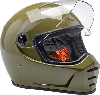 BILTWELL Lane Splitter Helmet - Gloss Olive Green - Small 1004-154-502
