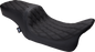 DRAG SPECIALTIES SEATS Predator 2-Up Seat - Vinyl - Double Diamond - w/o Backrest - FLH/FLTR '08-'23 0801-1500
