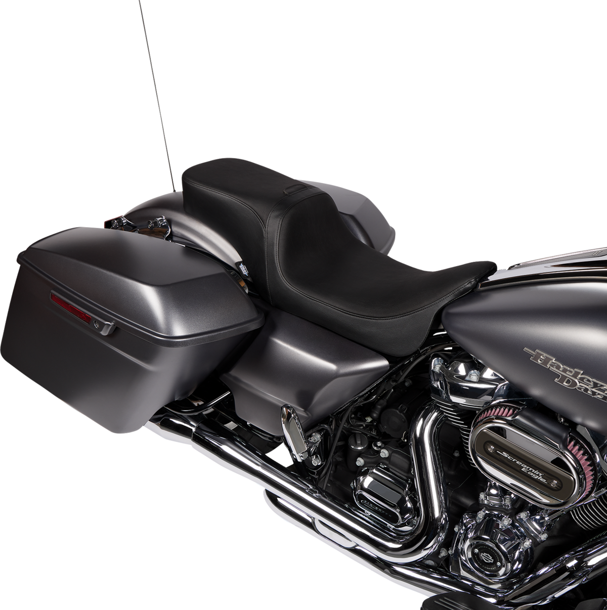 DRAG SPECIALTIES SEATS Predator 2-Up Seat - Vinyl - Smooth - w/o Backrest - FLH/FLTR '08-'24 0801-1499