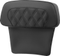 SADDLEMEN Chopped Tour Pak Backrest Pad - RoadSofa™ - Perforated Black w/ Lattice Stitch - FLT/FLH '14-'23 814-07-CPACK-LS