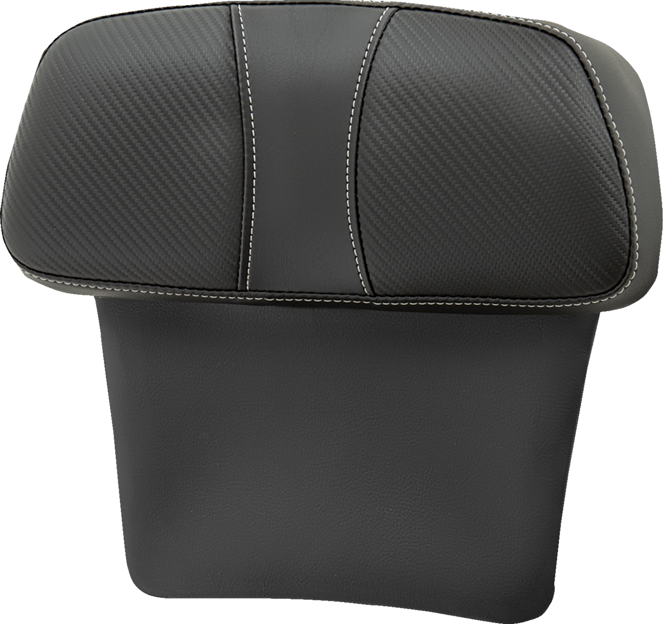 SADDLEMEN Chopped Tour Pak Backrest Pad - Dominator - Black w/ Carbon Fiber Inset - FLT/FLH '14-'23 814-07-CPACK-D