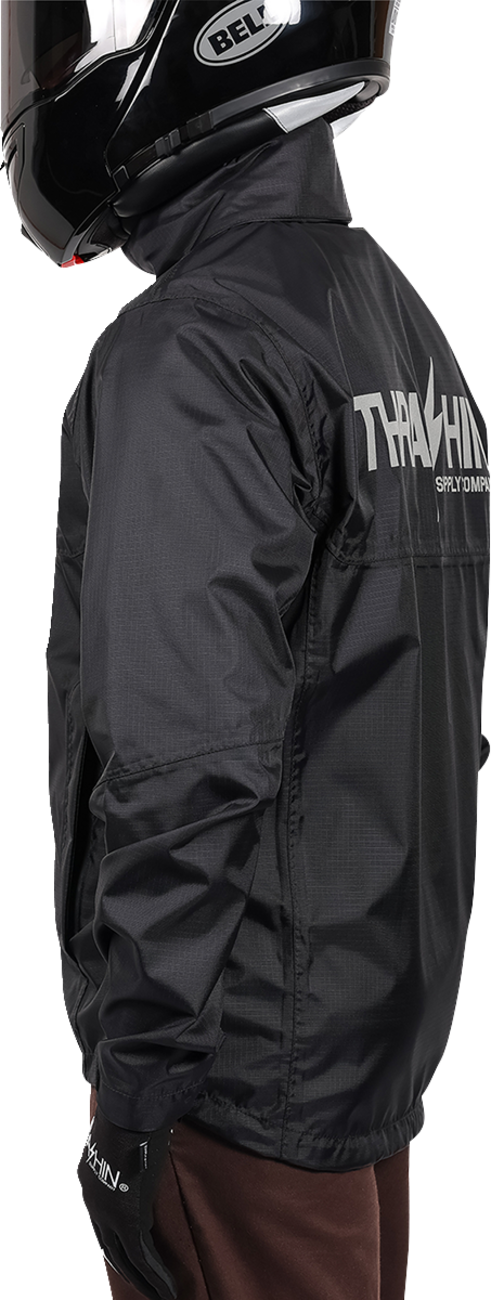 THRASHIN SUPPLY CO. Mission WP Rain Jacket - Black - Medium TMJ-15-09