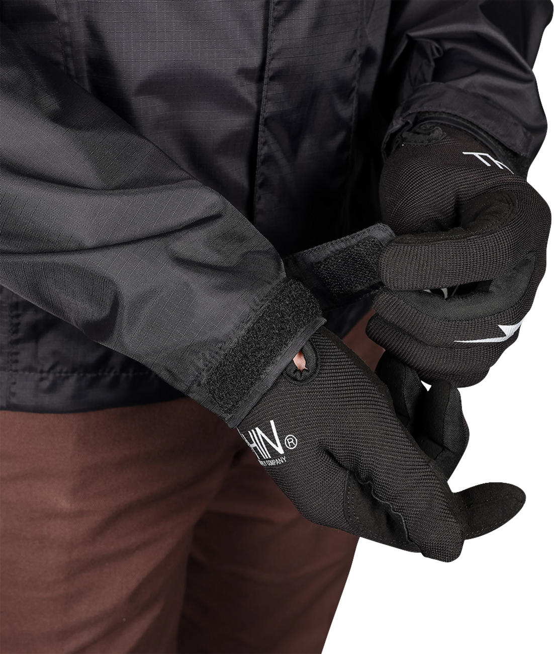 THRASHIN SUPPLY CO. Mission WP Rain Jacket - Black - Large TMJ-15-10