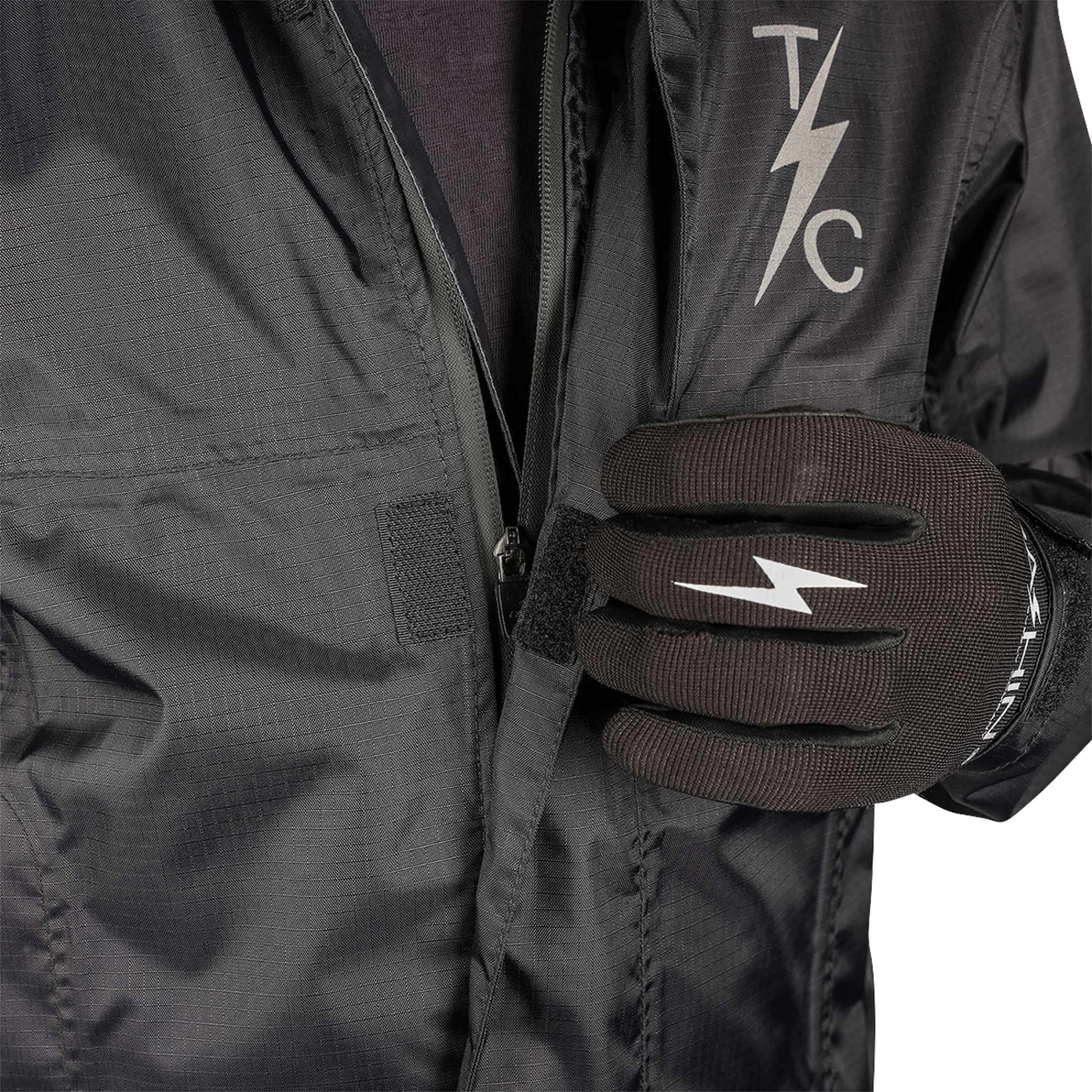THRASHIN SUPPLY CO. Mission WP Rain Jacket - Black - 3XL TMJ-15-13