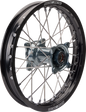 MOOSE OFFROAD Wheel Assembly - SX-1 - Complete - Rear - Black Wheel/Gray Hub - 16x1.85 - SX/TC 85 MR-18516-BKGY