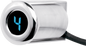 DAKOTA DIGITAL Auto Programming Gear Indicator - Fairing Flush Mount - Chrome - Blue Display PGR-1000-F