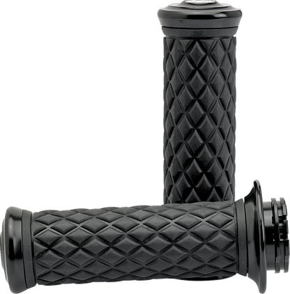 BILTWELL Alumicore Grips - TBW - Black 6608-201-01