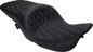DRAG SPECIALTIES SEATS Freedom Seat - Vinyl - Double Diamond Black Stitch - FLH '97-'07 08011504-4676B