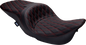 DRAG SPECIALTIES SEATS Freedom Seat - Vinyl - Double Diamond Red Stitch - FLH '97-'07 08011507-4676D