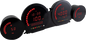 KOSO NORTH AMERICA HD-03L - Four-Piece LED Gauge Kit - Red Display BA064921