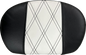 LE PERA Sissy Bar Pad - Medium - GT1/HR1 Inlay - Black/White L-SBP02GT/HR1