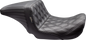 LE PERA Kickflip Up Front Seat - Double Diamond - Black - Dyna '06-'17 LKU-591DD