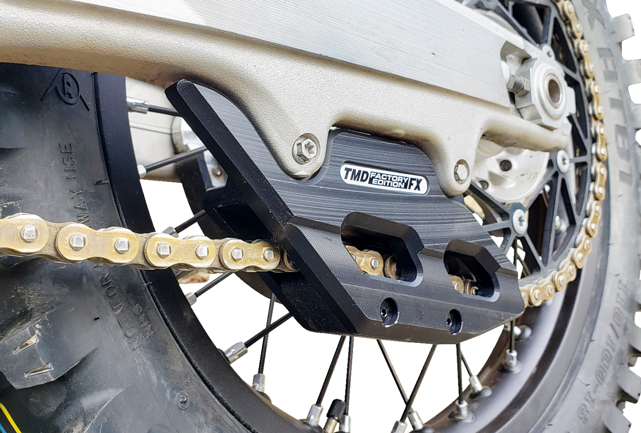 T.M. DESIGNWORKS Factory Edition Chain Guide With Replacement Wear Pad - Black - Gas Gas/Husqvarna/KTM RCG-KT5-BK