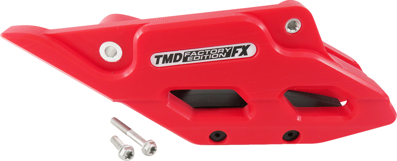 T.M. DESIGNWORKS Factory Edition Chain Guide With Replacement Wear Pad - Red - Gas Gas/Husqvarna/KTM RCG-KT5-RD