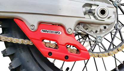 T.M. DESIGNWORKS Factory Edition Chain Guide With Replacement Wear Pad - Red - Gas Gas/Husqvarna/KTM RCG-KT5-RD