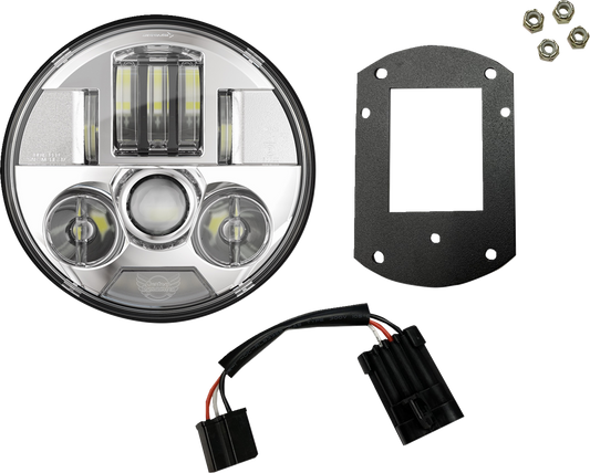 CUSTOM DYNAMICS ProBEAM® Headlight Kit - 5-3/4" - Chrome - FXLRST/FXRST PB-LRST-c