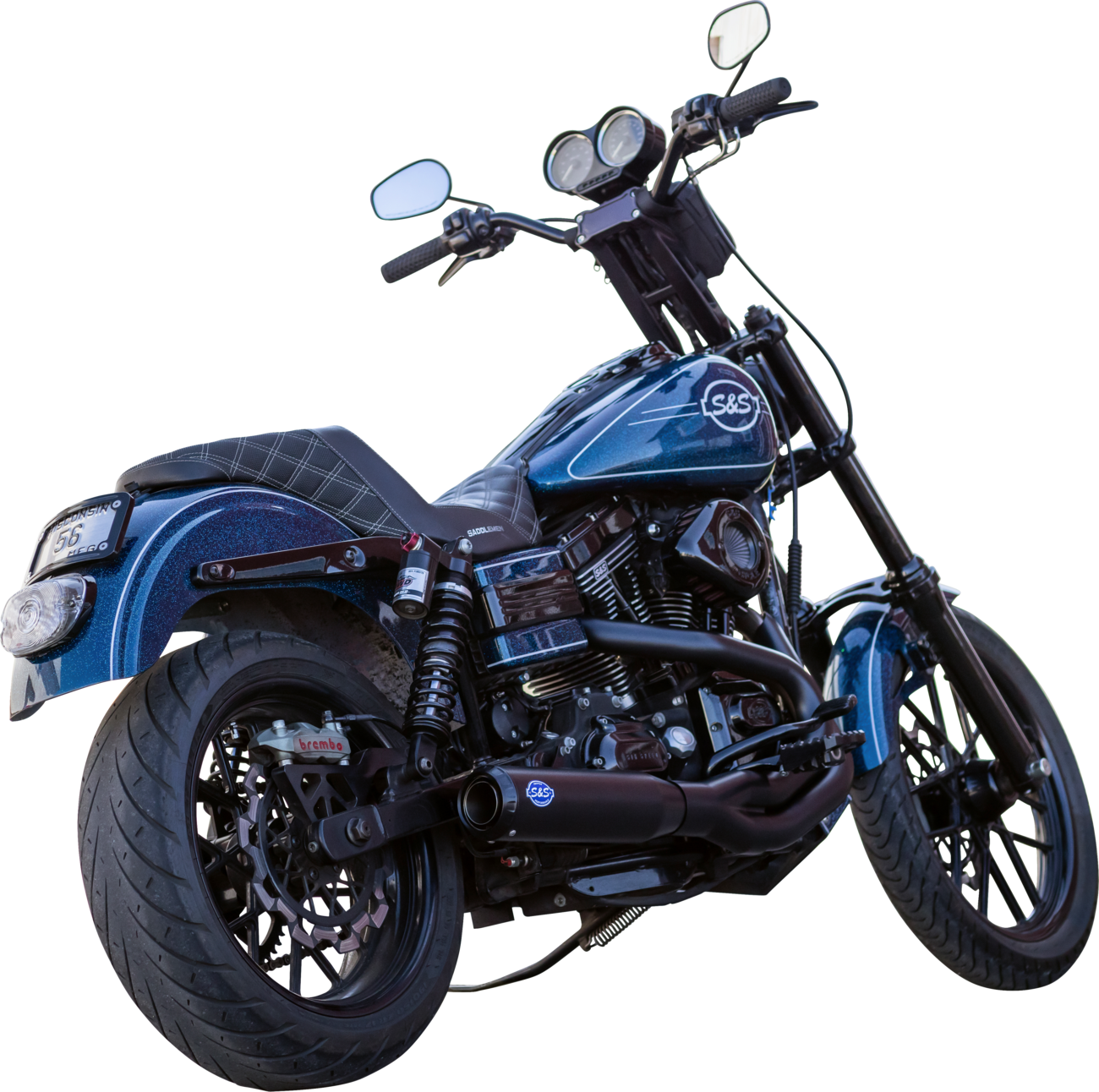 S&S CYCLE 2-into-1 Qualifier Exhaust System - Guardian Black 550-1098
