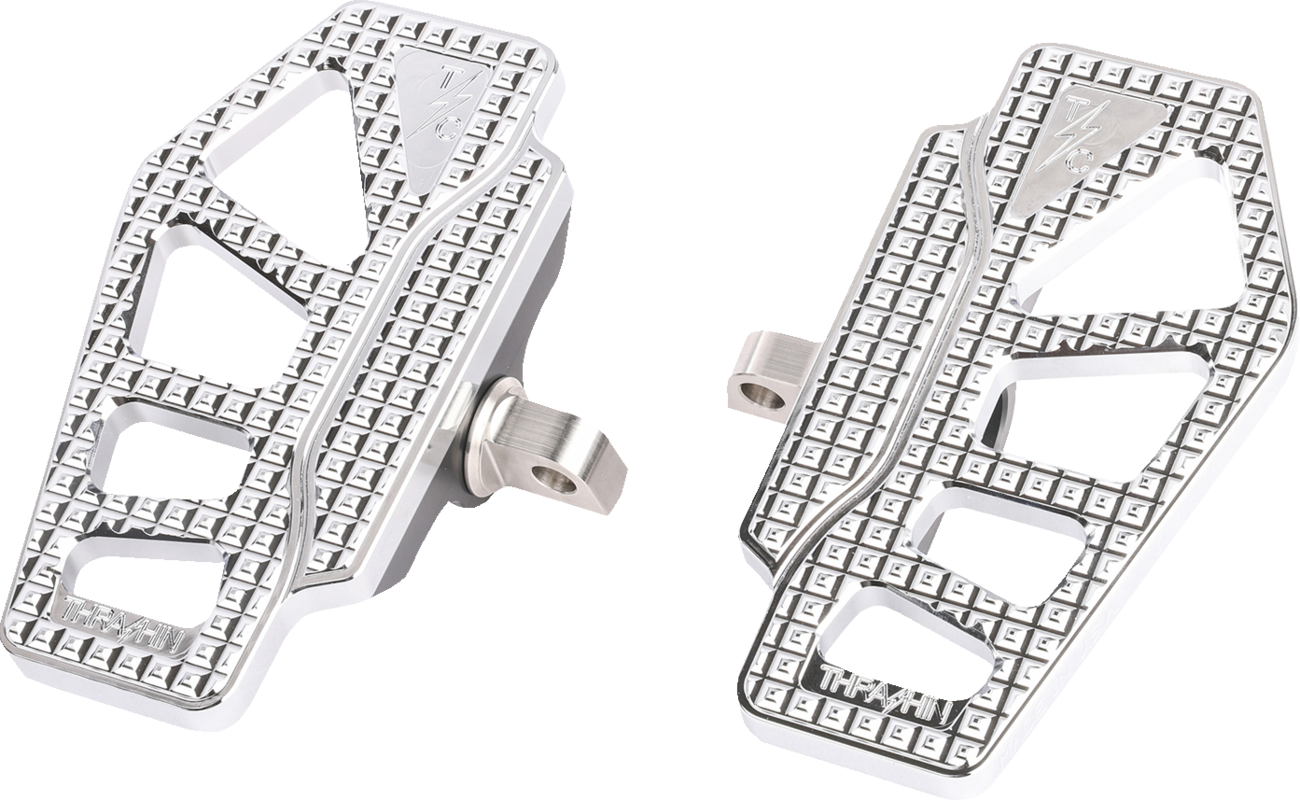 THRASHIN SUPPLY CO. Apex Mini Floorboards - Male Mount - Chrome TSC-2217-3-D